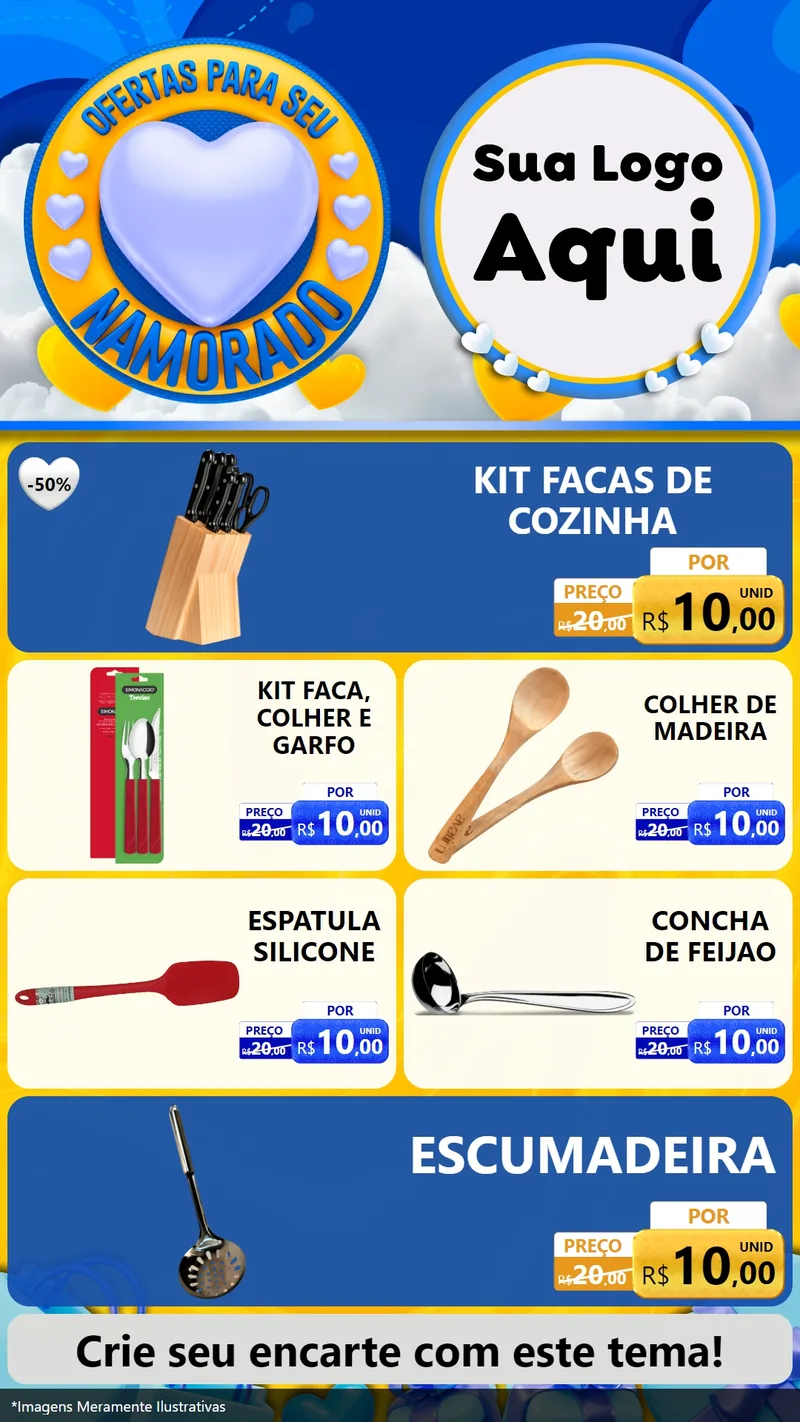 Modelo de TV para TV Vertical com o tema Ofertas Para Seu Namorado para Utilidades Domésticas