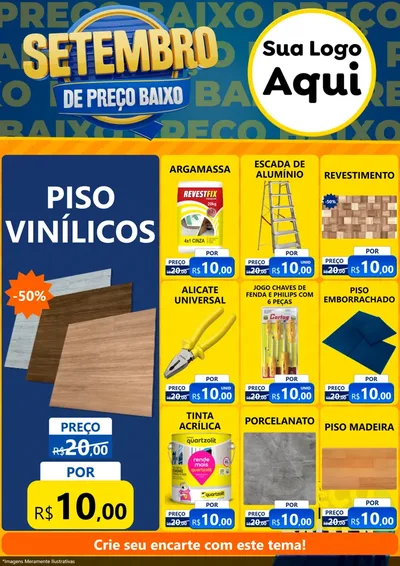 Modelo de Encarte para Encarte A4 Vertical com o tema Setembro De Preço Baixo para Material para Construção
