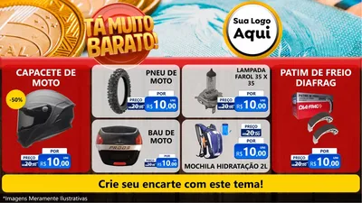 Modelo de TV para TV Horizontal com o tema Está Muito Barato para Moto peças