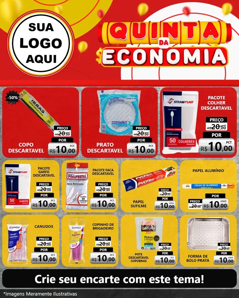 Modelo de Rede Social para Feed Instagram com o tema Quinta da Economia para Embalagens
