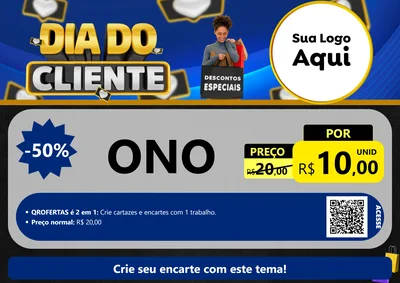 Modelo de Cartaz para Cartaz A4 Horizontal com o tema Dia Do Cliente para Óticas