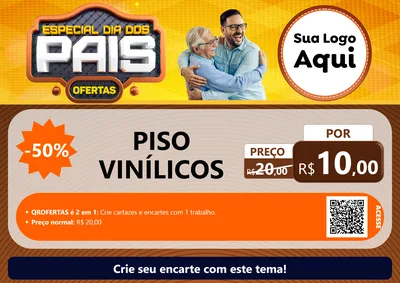 Modelo de Cartaz para Cartaz A4 Horizontal com o tema Especial Dia dos Pais para Material para Construção
