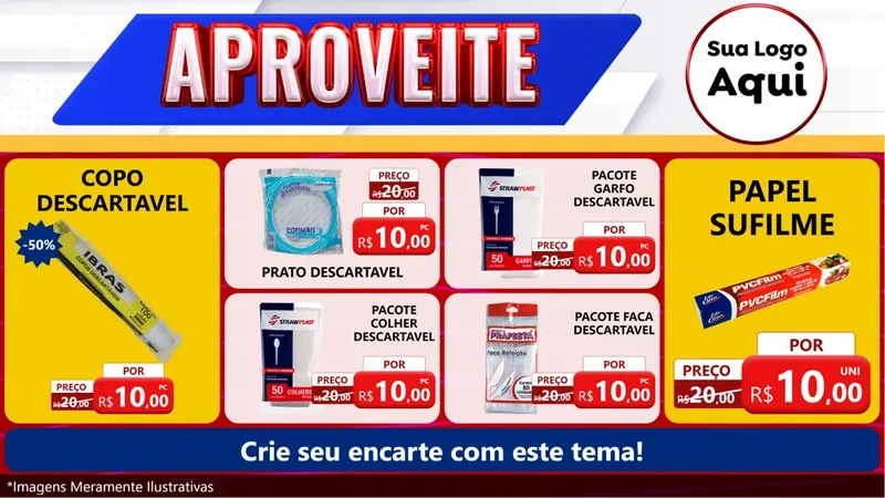Modelo de TV para TV Horizontal com o tema Aproveite para Embalagens