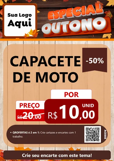 Modelo de Cartaz para Cartaz A4 Vertical com o tema Especial Outono para Moto peças