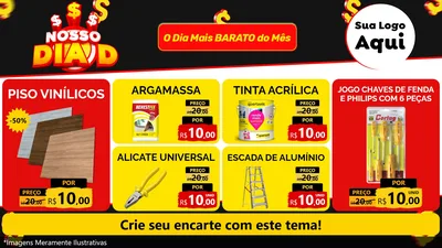 Modelo de TV para TV Horizontal com o tema Nosso Dia D para Material para Construção