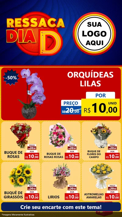 Modelo de Rede Social para Stories com o tema Ressaca Dia D para Floricultura e jardim