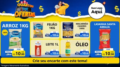 Modelo de TV para TV Horizontal com o tema Quartou de Ofertas para Supermercado