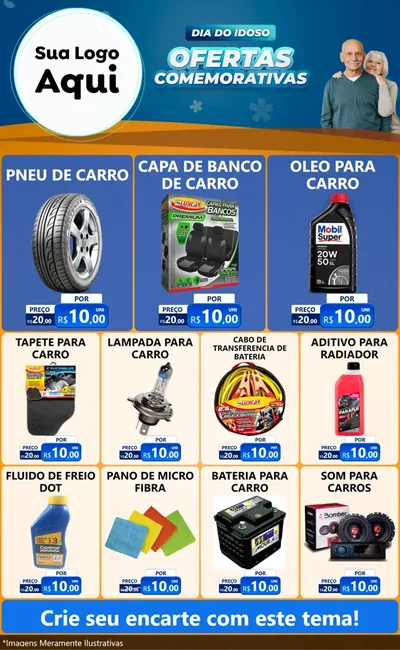 Modelo de Encarte para Encarte Grande com o tema Dia do Idoso
