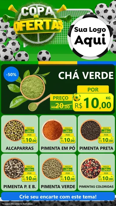Modelo de Rede Social para Stories com o tema Copa De Ofertas para Produtos Naturais