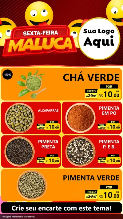 Modelo de TV para TV Vertical com o tema Sexta-feira Maluca para Produtos Naturais