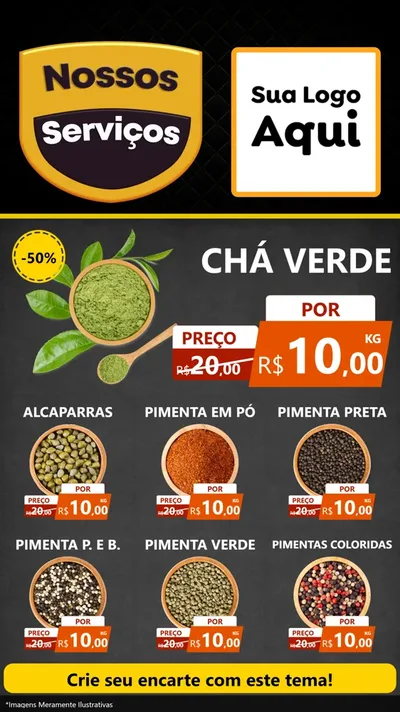 Modelo de Rede Social para Stories com o tema Nossos Serviços para Produtos Naturais