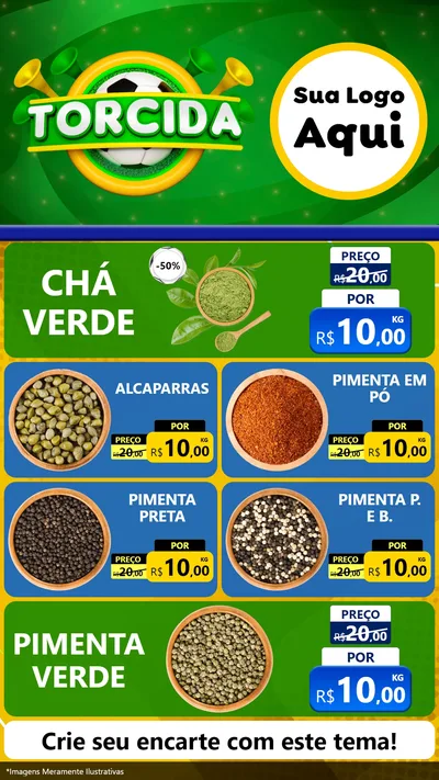 Modelo de TV para TV Vertical com o tema Torcida para Produtos Naturais