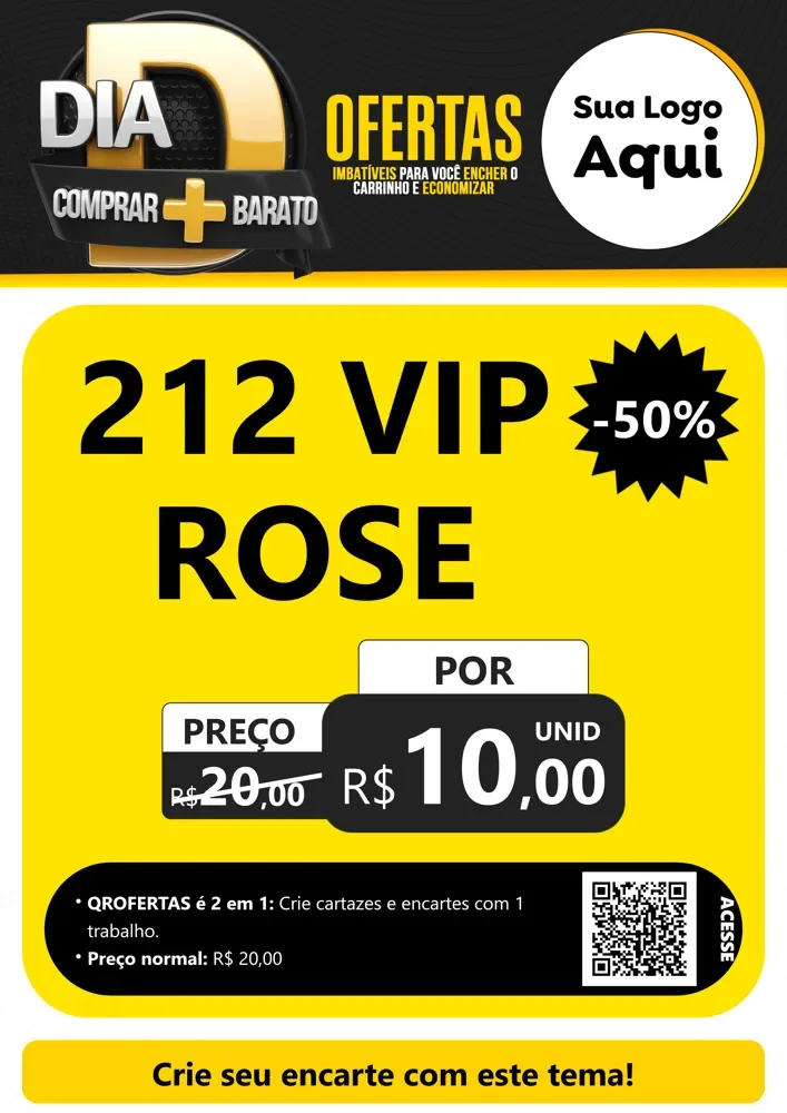 Modelo de Cartaz para Cartaz A4 Vertical com o tema Dia D Mais Economia para Perfumes
