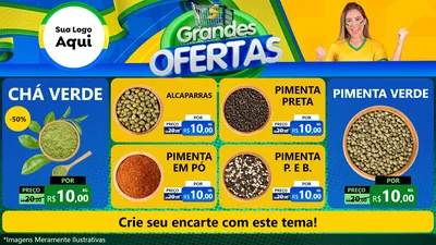 Modelo de TV para TV Horizontal com o tema Grandes Ofertas para Produtos Naturais