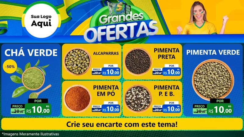 Modelo de TV para TV Horizontal com o tema Grandes Ofertas para Produtos Naturais