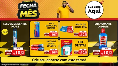 Modelo de TV para TV Horizontal com o tema Operação Fecha Mês para Higiene Pessoal