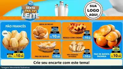 Modelo de TV para TV Horizontal com o tema Sexta Dia do Leite
