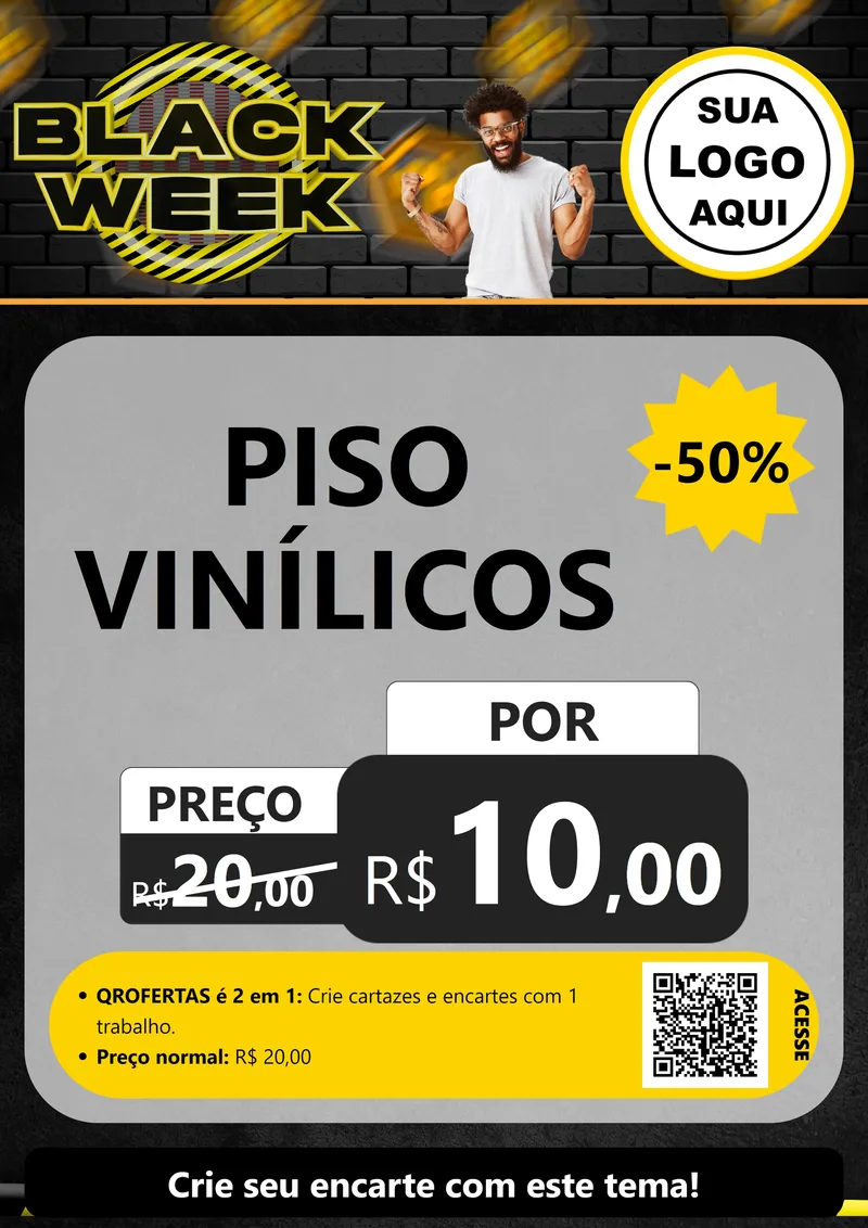 Modelo de Cartaz para Cartaz A4 Vertical com o tema Black Week para Material para Construção