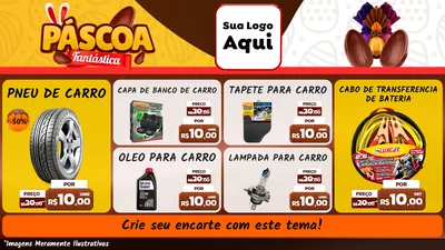 Modelo de TV para TV Horizontal com o tema Páscoa Fantástica para Auto peças