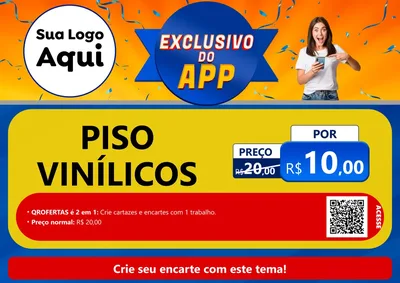 Modelo de Cartaz para Cartaz A4 Horizontal com o tema Exclusivo do Aplicativo para Material para Construção