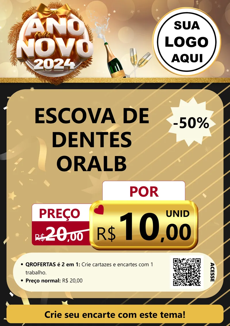 Modelo de Cartaz para Cartaz A4 Vertical com o tema Feliz Ano Novo 2027 para Higiene Pessoal
