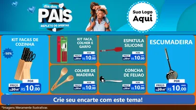 Modelo de TV para TV Horizontal com o tema Dia Dos Pais Repleto de Ofertas para Utilidades Domésticas