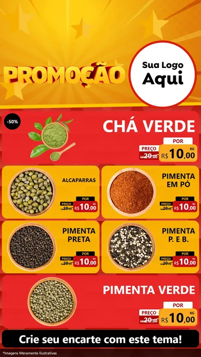 Modelo de TV para TV Vertical com o tema Promoção para Produtos Naturais