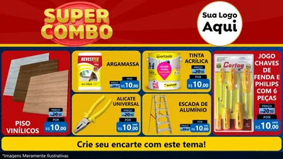 Modelo de TV para TV Horizontal com o tema Super Combo para Material para Construção
