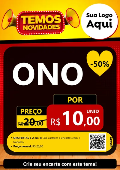 Modelo de Cartaz para Cartaz A4 Vertical com o tema Temos Novidades para Óticas