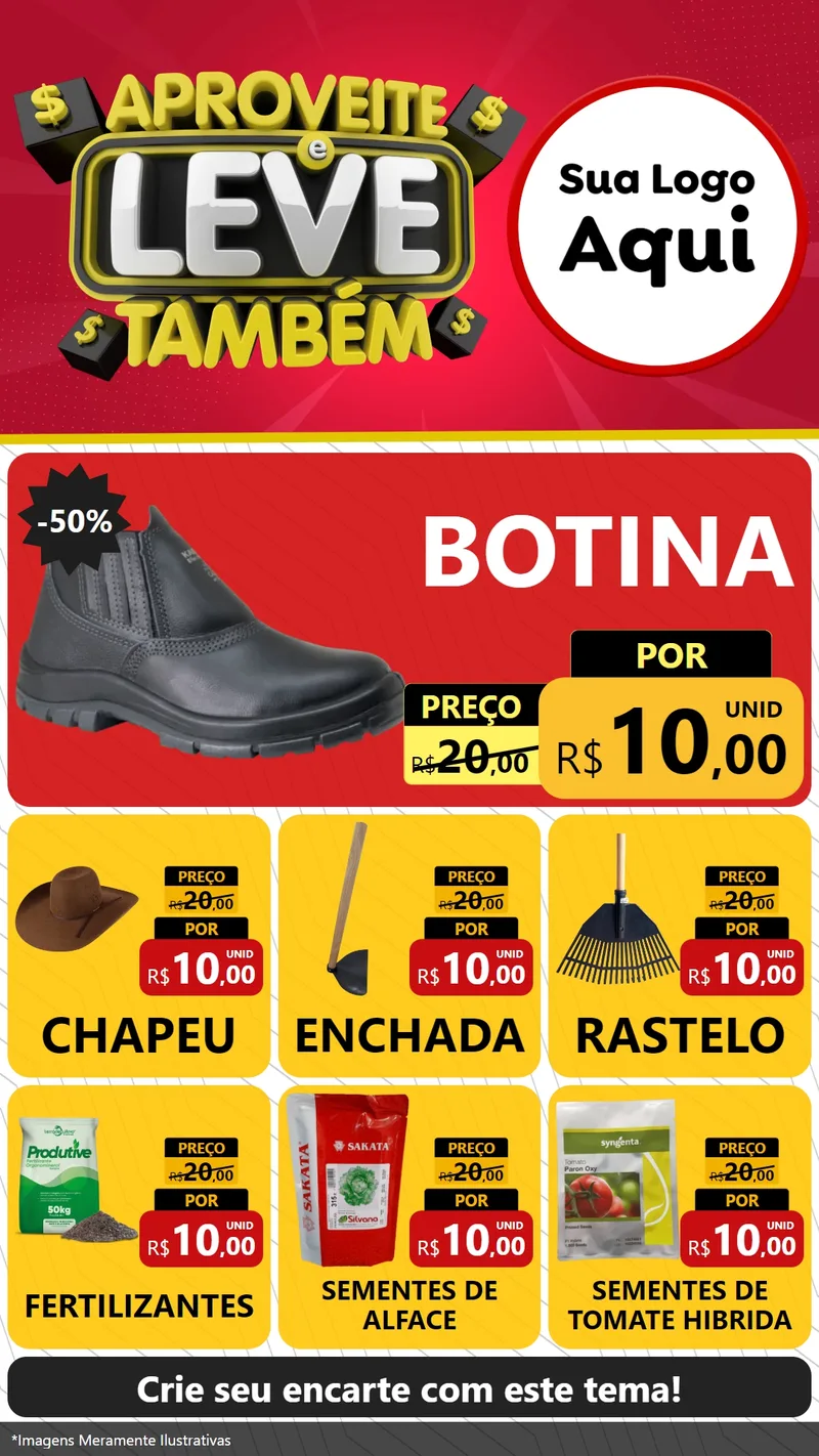 Modelo de Rede Social para Stories com o tema Aproveite e Leve Também para Agropecuária