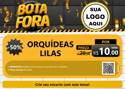 Modelo de Cartaz para Cartaz A4 Horizontal com o tema Bota Fora para Floricultura e jardim