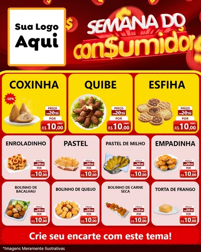Modelo de Rede Social para Feed Instagram com o tema Semana do Consumidor para Salgadaria
