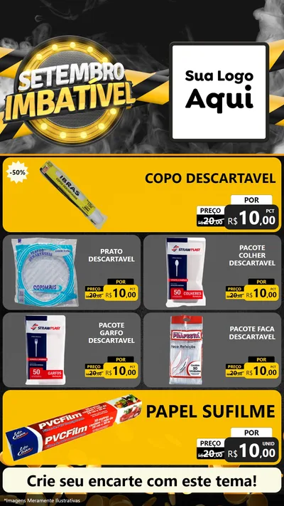 Modelo de TV para TV Vertical com o tema Setembro Imbatível para Embalagens