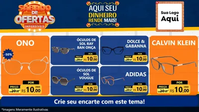 Modelo de TV para TV Horizontal com o tema Sábado de Ofertas Imperdíveis para Óticas
