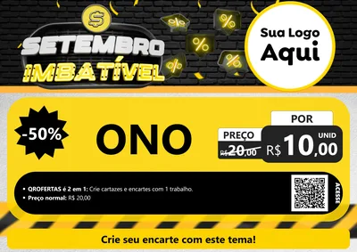Modelo de Cartaz para Cartaz A4 Horizontal com o tema Setembro Imbatível para Óticas