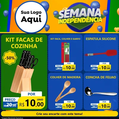 Modelo de Rede Social para Feed Facebook com o tema Semana da Independência para Utilidades Domésticas