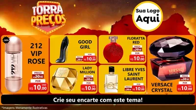 Modelo de TV para TV Horizontal com o tema Torra Preços para Perfumes