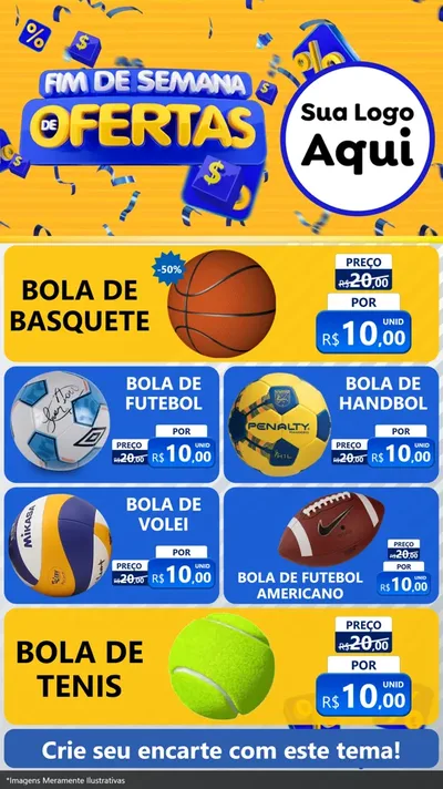Modelo de TV para TV Vertical com o tema Fim de Semana de Ofertas para Artigos Esportivos