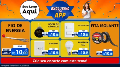Modelo de TV para TV Horizontal com o tema Exclusivo do Aplicativo para Materiais Elétricos