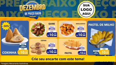 Modelo de TV para TV Horizontal com o tema Dezembro de Preço Baixo para Salgadaria
