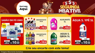Modelo de TV para TV Horizontal com o tema Segunda Imbatível para Produtos de Limpeza