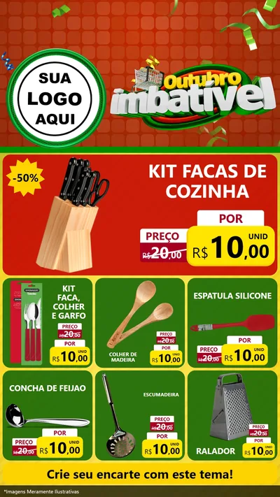 Modelo de Rede Social para Stories com o tema Outubro Imbatível para Utilidades Domésticas