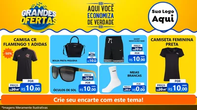 Modelo de TV para TV Horizontal com o tema Grandes Ofertas para Roupas e acessórios