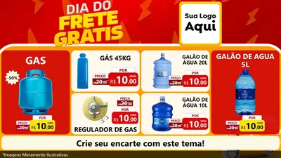 Modelo de TV para TV Horizontal com o tema Dia do Frete Grátis para Água e gás