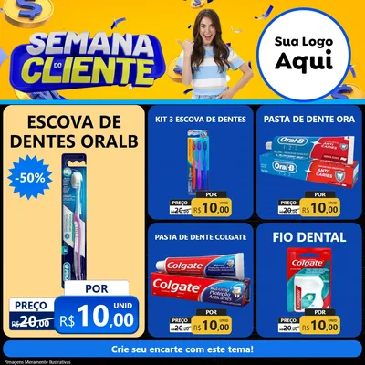 Modelo de Rede Social para Feed Facebook com o tema Semana do Cliente para Higiene Pessoal