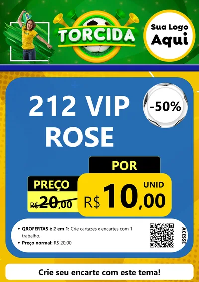 Modelo de Cartaz para Cartaz A4 Vertical com o tema Torcida para Perfumes
