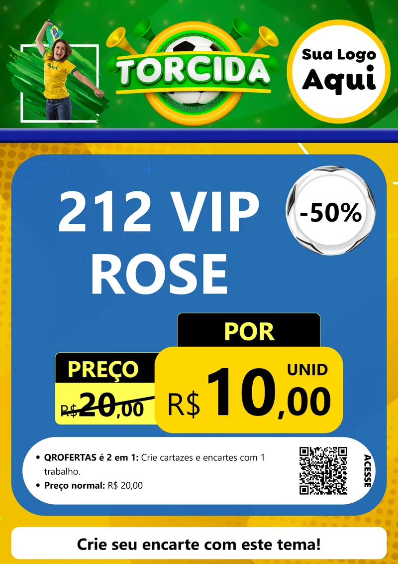 Modelo de Cartaz para Cartaz A4 Vertical com o tema Torcida para Perfumes