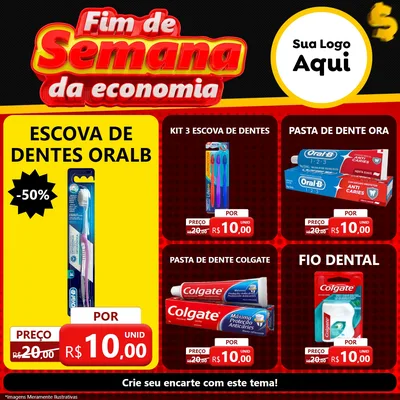 Modelo de Rede Social para Feed Facebook com o tema Fim de Semana da Economia para Higiene Pessoal