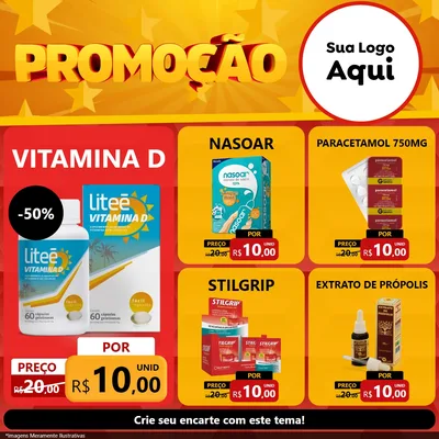 Modelo de Rede Social para Feed Facebook com o tema Promoção para Farmácia