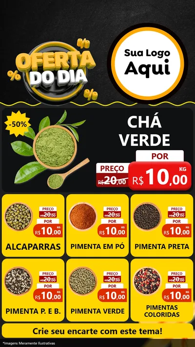 Modelo de Rede Social para Stories com o tema Oferta Do Dia para Produtos Naturais
